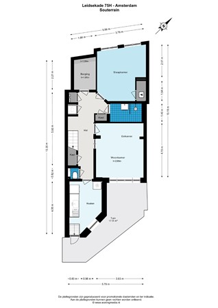 Floor plan - Leidsekade 75H, 1017 PM Amsterdam 
